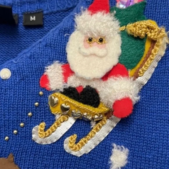 Michael Simon Vintage Christmas Village Sweater Size Medium - Picture 6 of 8